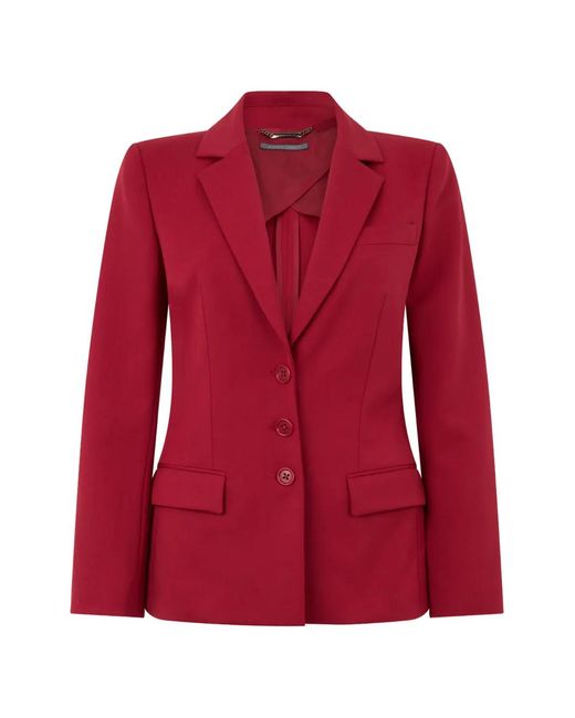 Alberta Ferretti Red Single-Breasted Blazer