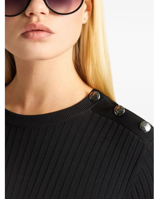 Fusalp Black Ribbed-Knit Sweater