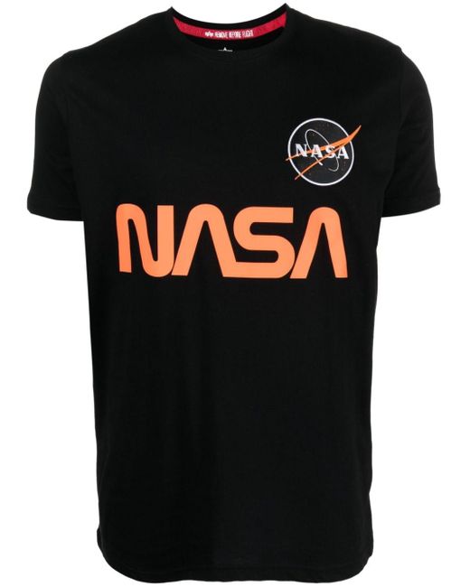 Alpha Industries Nasa Reflective Cotton T-shirt in Black for Men | Lyst  Australia
