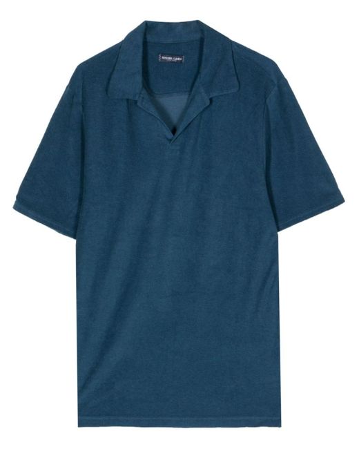 Frescobol Carioca Blue Faustino Towelling-finish Polo Shirt for men
