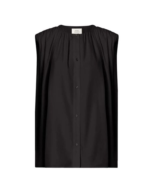 Loulou de Saison Black Button-Fastening Top