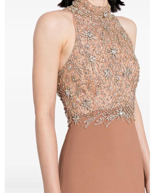 Abito Da Sera Orion Con Cristalli di Jenny Packham in Natural