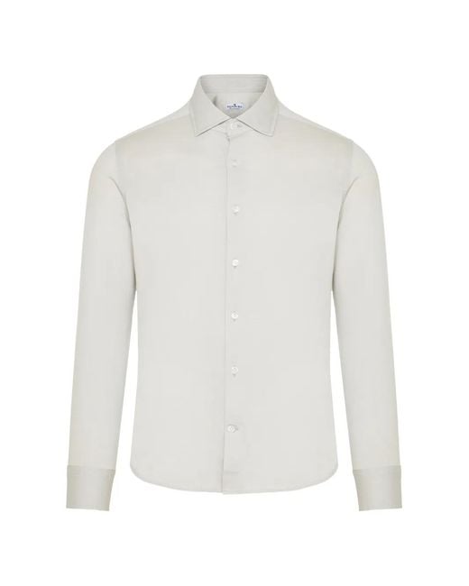 Sonrisa White Spread-Collar Long-Sleeve Shirt for men
