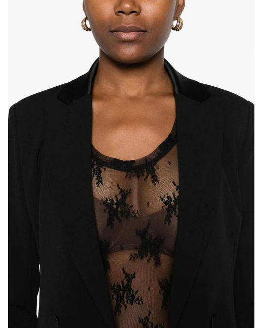 Top sin mangas con encaje Imperial de color Black