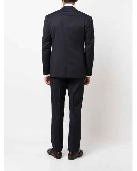 Corneliani Blue Single-Breasted Virgin-Wool Suit for men
