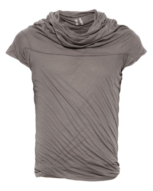 Rick Owens Drapiertes Banded T-Shirt in Gray für Herren