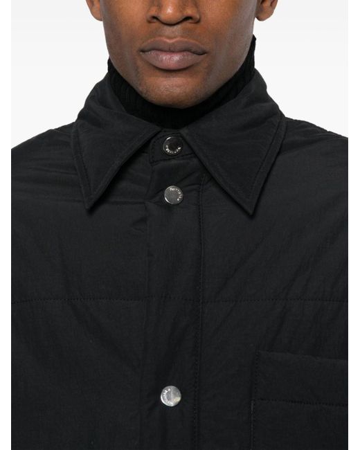 Nanushka Black Demas Padded Shirt Jacket for men