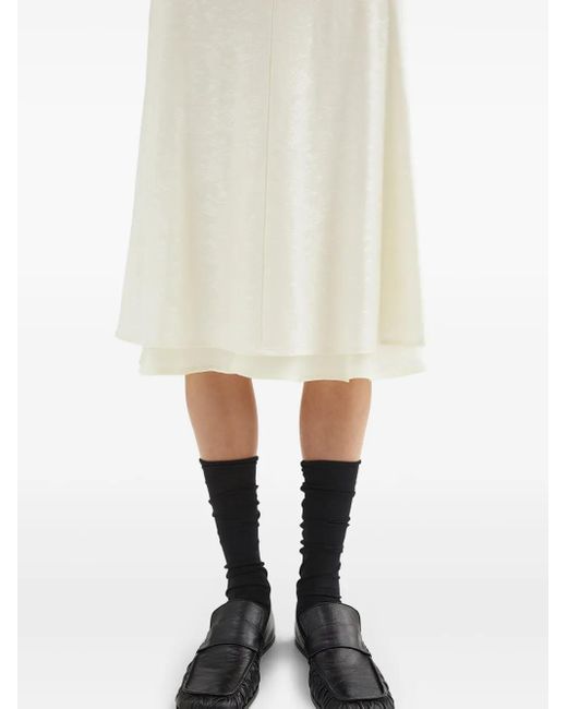 Jil Sander フローラル スカート White