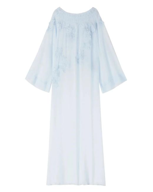 Abito Lungo Semi Trasparente di Ermanno Scervino in Blue