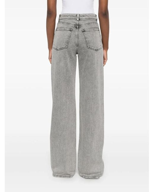 Fabiana Filippi Gray Straight-Leg Jeans