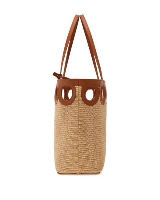 Ferragamo Brown Large Raffia Tote Bag