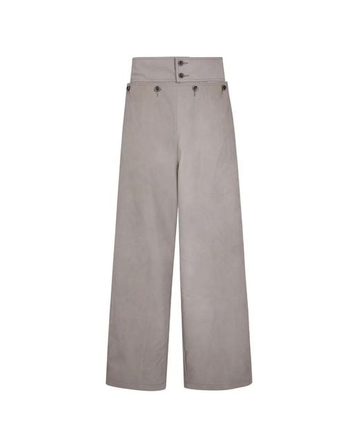 Uma Wang Gray Wide-Leg Trousers for men