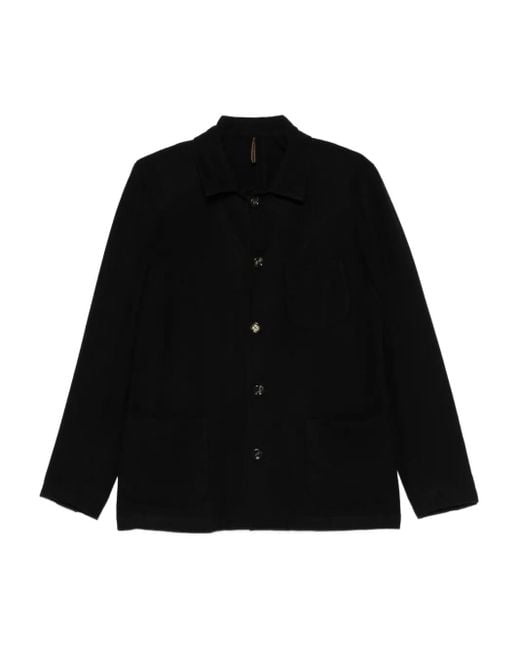 Dell'Oglio Button-Down Overhemd in het Black voor heren