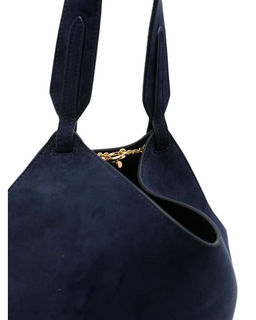 Khaite Blue Mini Lotus Tote Bag