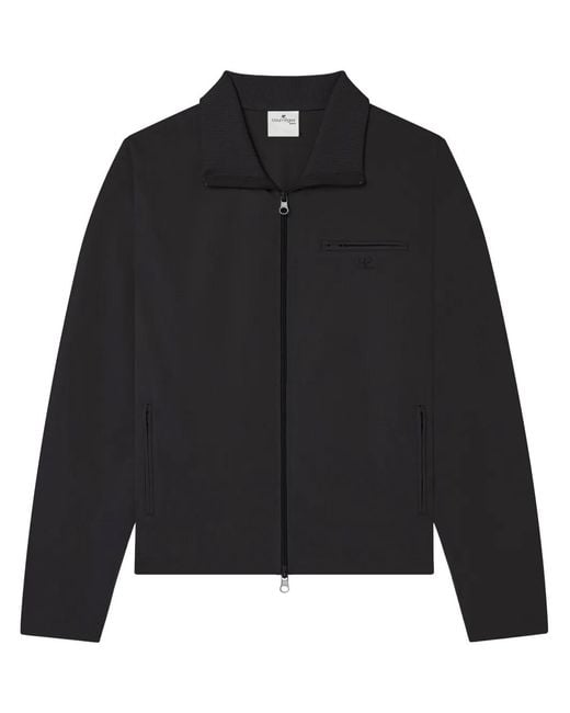 Courreges Black Interlock Zip-Up Shirt Jacket
