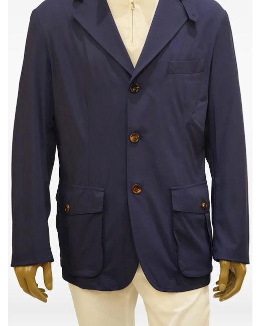 KIRED Blue Piggi Multiple-Pockets Blazer for men