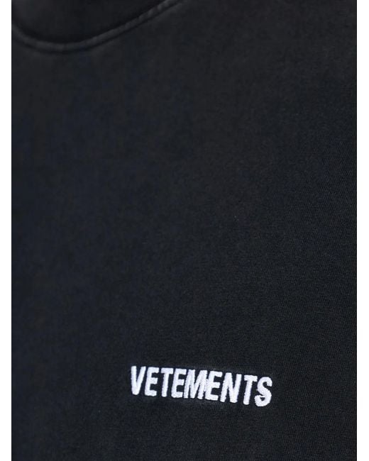 Vetements Blue Iconic Logo T-Shirt for men