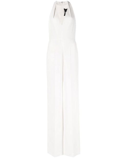 Jay Godfrey White Structured Formal Jumpsuit