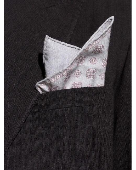 Eleventy Natural Patterned Pocket Square for men