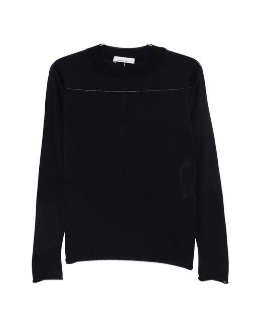 Liviana Conti Black Contrast-Stitch Sweater