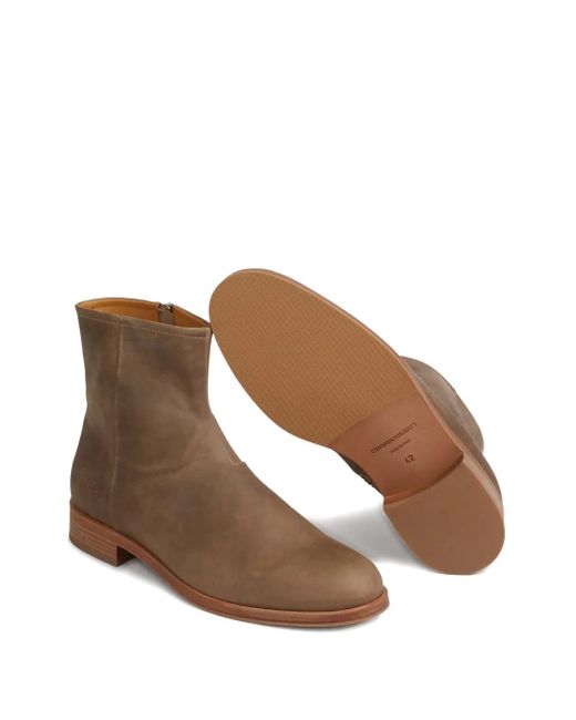 Bottines En Daim Ciré À Fermeture Zippée Common Projects pour homme en coloris Brown