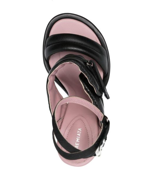 Sandales matelassées 100 mm Premiata en coloris Black