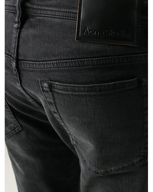 Acne Black River Slim-Fit Jeans for men