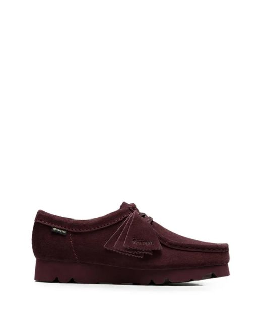 Clarks Purple Wallabee Gtx Lace-Up Shoes