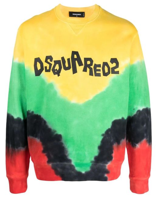DSquared² Sweater Met Logoprint in het Green voor heren