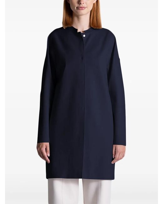 DUNO Blue Mandarin-Collar Coat