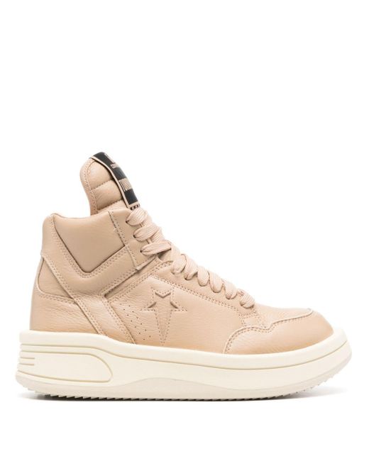 Rick Owens Natural X Converse Beige High-top Sneakers - Unisex - Calf Leather/rubber
