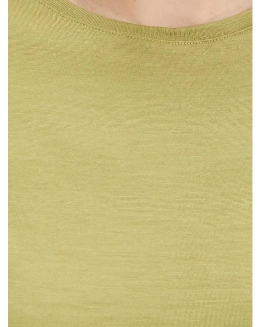 Icebreaker キャップスリーブ ラウンドネック ミニドレス Green