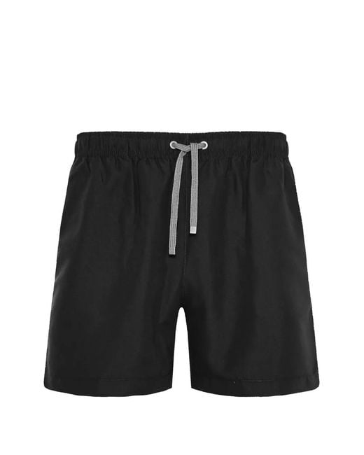 Benibeca Black Nero Scortese Logo-Print Drawstring Swim Shorts for men