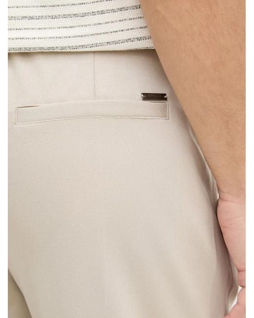 Guess Natural Logo-Plaque Straight-Leg Trousers for men