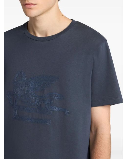 Etro Blue Logo T-Shirt for men