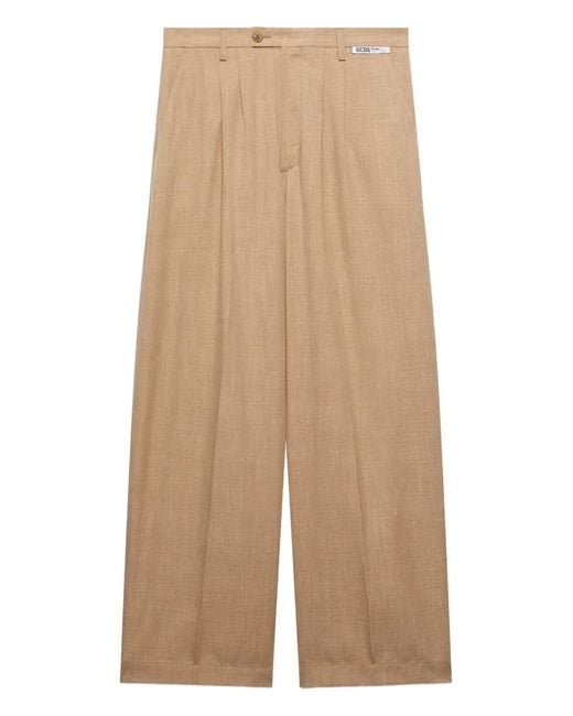 Gcds Natural Pleated Trousers