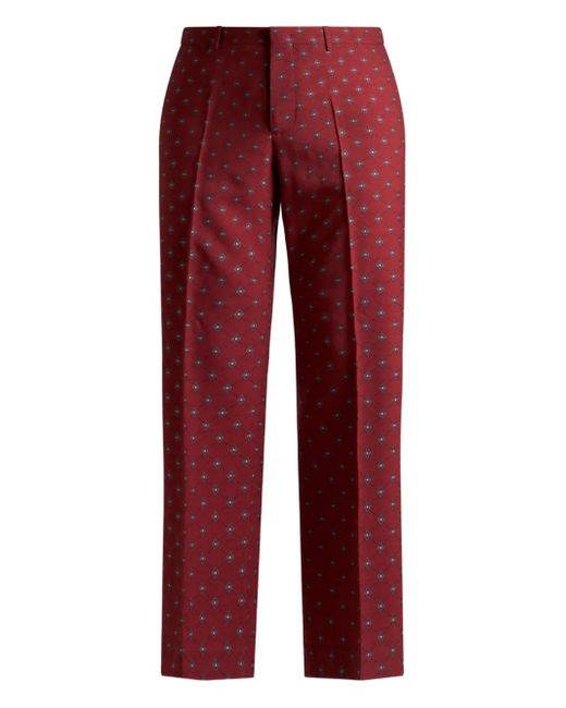 Pantalones con motivo geométrico Etro de hombre de color Red