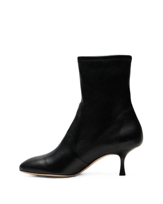 Stuart Weitzman Black Madison Stretch Ankle Boots