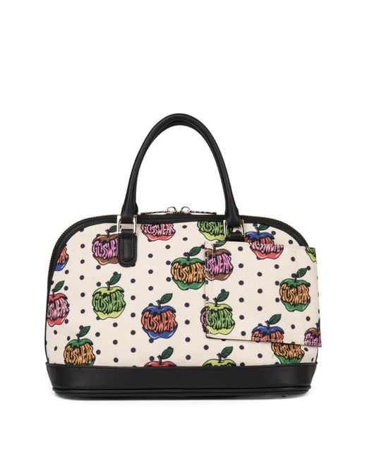 Gcds White Shopper Mit Print