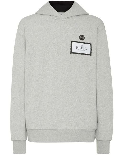Philipp Plein Gray Appliqué Sweatshirt for men