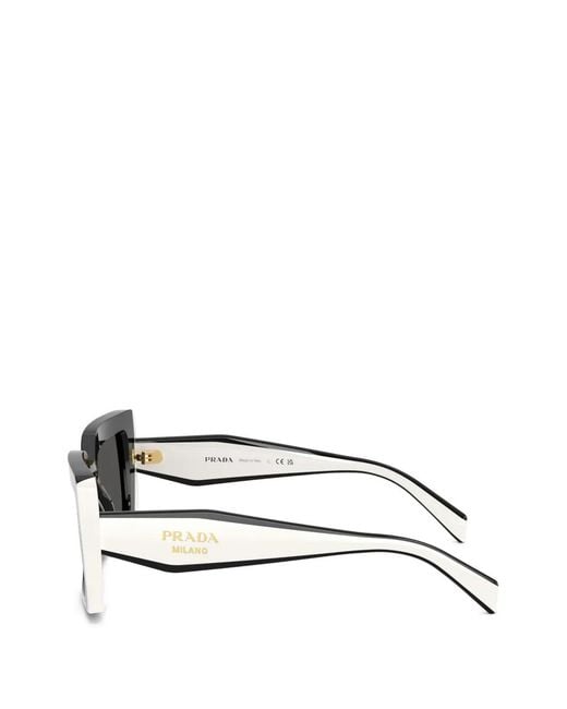 Prada Black Logo-Detail Sunglasses