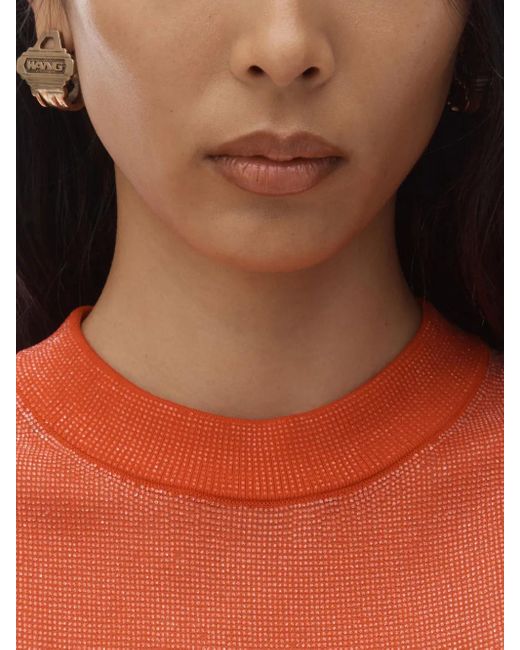 Top sin mangas con cuello falso Alexander Wang de color Orange