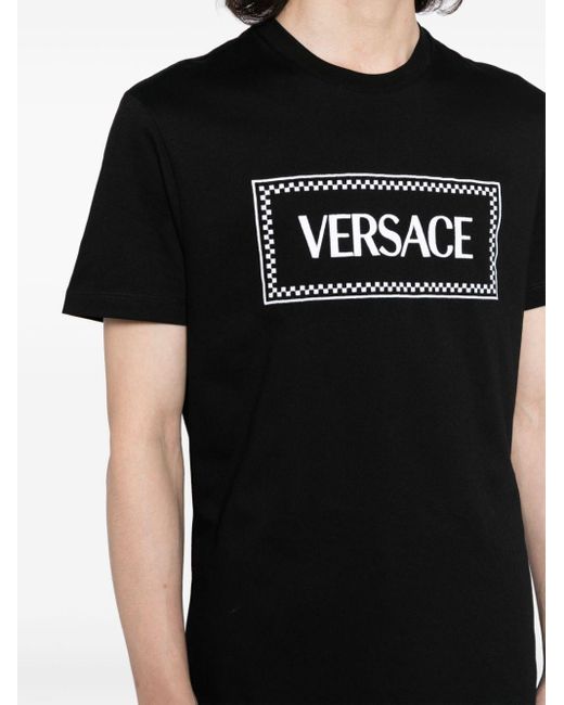 メンズ Versace ロゴ Tスカート Black