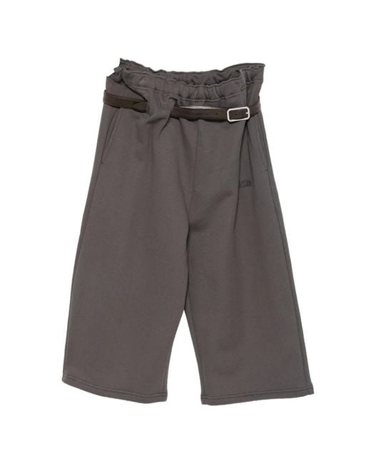 Magliano Gray Provincia Belted Paperbag-Waist Shorts for men
