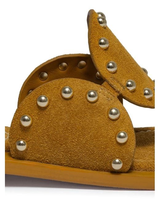 Bernardo Metallic Agartha Studded Thong Sandals