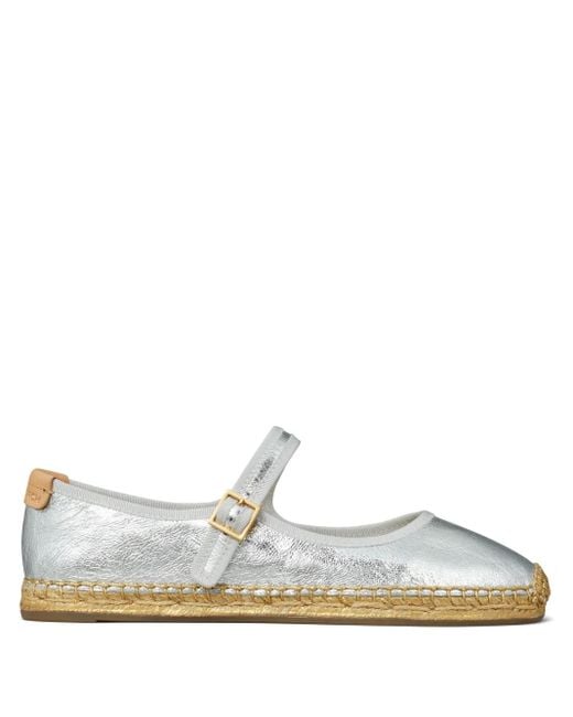 Tory Burch White Mary Jane Espadrilles