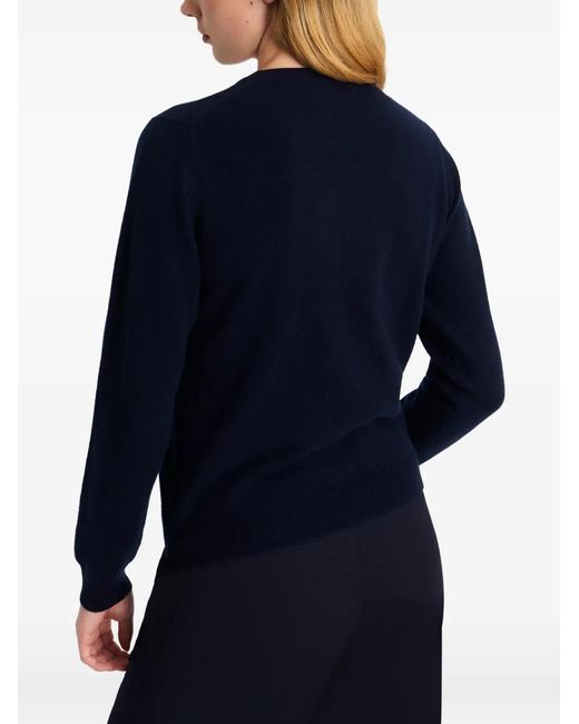 Pringle of Scotland Blue Crew-Neck Cashmere Sweater
