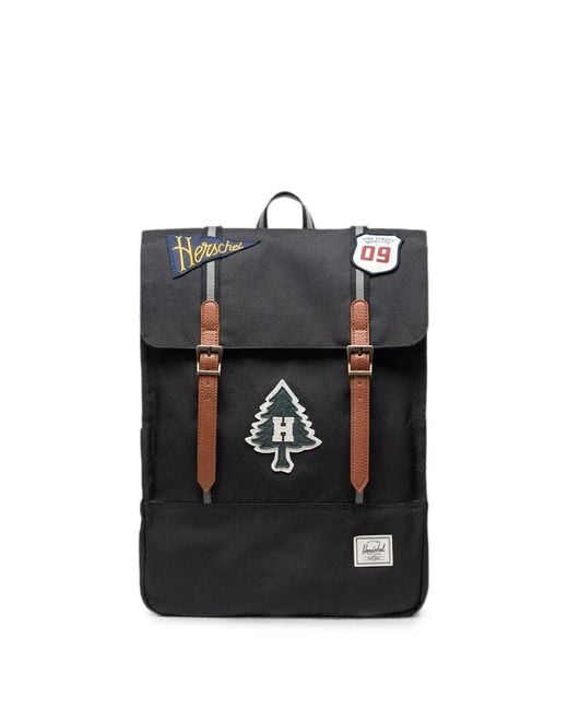 Herschel Supply Co. Black Survey Patch-Detail 20L Backpack