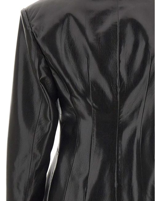 ANDAMANE Black Ottavia Hourglass-Silhouette Blazer