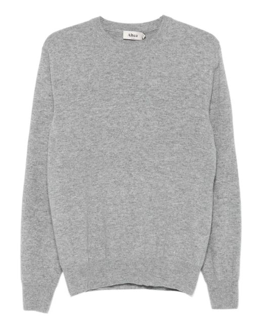 Altea Gray Crew-Neck Wool Sweater for men